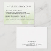 Simple Green Lash Extension Microblading Aftercare Visitekaartje (Voorkant / Achterkant)