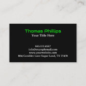 Simple Green Lawn Care Logo Business Card Visitekaartje (Achterkant)