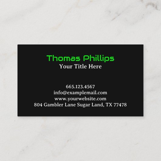 Simple Green Lawn Care Logo Business Card Visitekaartje (Achterkant)