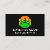 Simple Green Lawn Care Logo Business Card Visitekaartje (Voorkant)