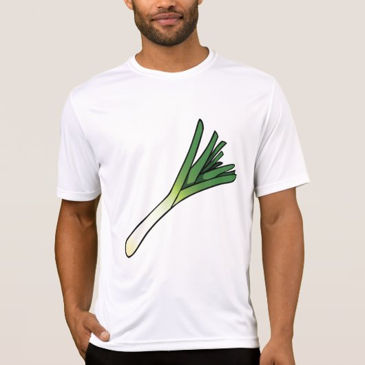 Simple Green Leek Vegetable T-shirt (Voorkant)