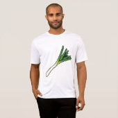 Simple Green Leek Vegetable T-shirt (Voorkant volledig)