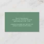 Simple Green Made with Love Typografie Bakkerij Visitekaartje (Achterkant)