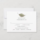 Simple Green Meal Choice RSVP Kaartje (Voorkant)