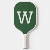 Simple Green Minimalist Monogrammed Modern Pickleball Paddle (Voorkant)