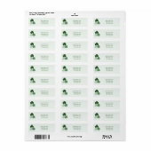 Simple Green Minimalistische Klaver  Etiket (Full Sheet)