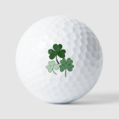 Simple Green Minimalistische Klaver Golfballen (Voorkant)