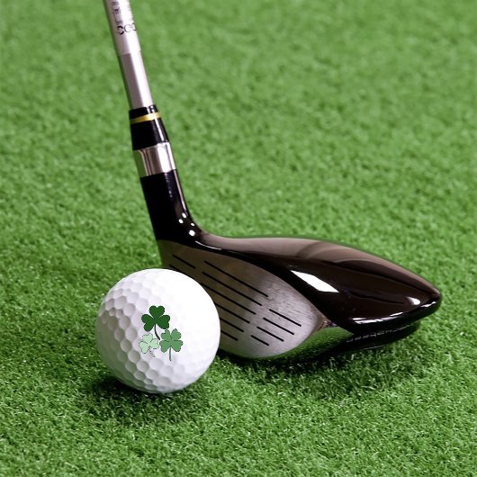 Simple Green Minimalistische Klaver Golfballen