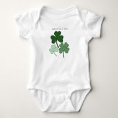 Simple Green Minimalistische Klavertjevier Klaver Romper (Voorkant)