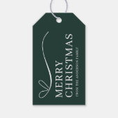 Simple green modern Merry Christmas Cadeaulabel (Voorkant)
