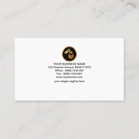 Simple Green Polygonal Crystal Shades Chemist Visitekaartje (Achterkant)