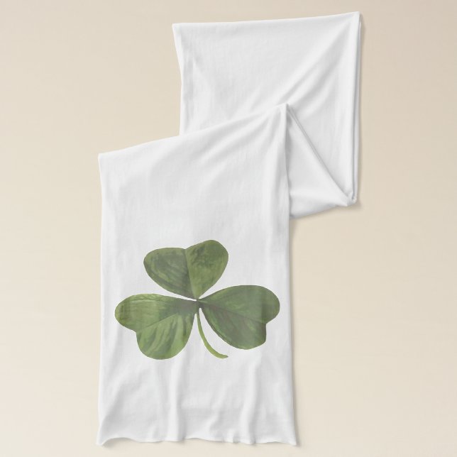 Simple Green Shamrock Plant Sjaal (Links)