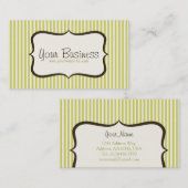 Simple Green Stripe-Visitekaartje Visitekaartje (Voorkant / Achterkant)