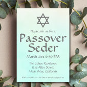 Simple Green Watercolor Pesach Seder Uitnodiging
