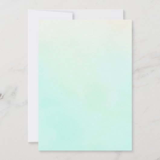 Simple Green Watercolor Pesach Seder Uitnodiging (Achterkant)