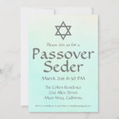 Simple Green Watercolor Pesach-sederuitnodiging Kaart (Voorkant)