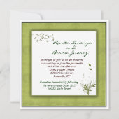 Simple Green Wedding Floral Kaart (Voorkant)