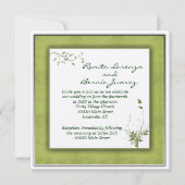 Simple Green Wedding Floral Kaart (Voorkant)