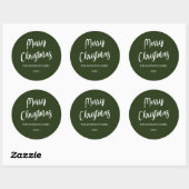 Simple Green Zalig Kerstmis Aangepaste Stickers (Vel)