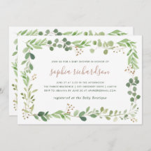 Simple Greenery | Baby Shower