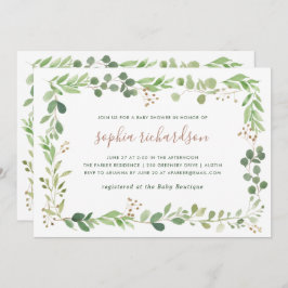 Simple Greenery | Baby Shower Kaart