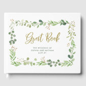 Simple Greenery | Bruiloft Gastenboek (Voorkant)