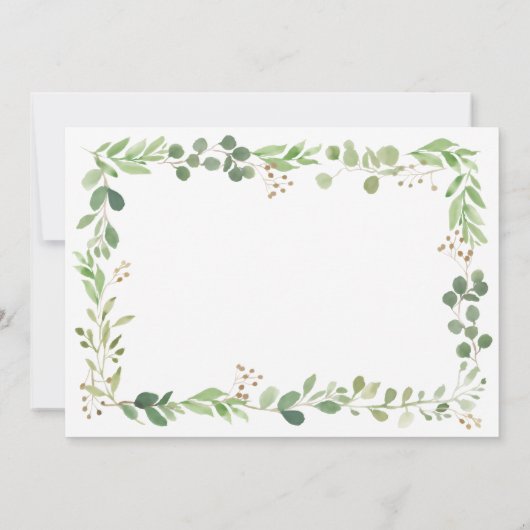 Simple Greenery | Douche voor koppels Kaart (Achterkant)