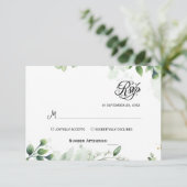 Simple Greenery Eucalyptus RSVP Invitation (Staand voorkant)