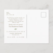 Simple Greenery Funeral Personalized Thank You III Briefkaart (Achterkant)