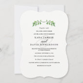 Simple Greenery | Minimalistische huwelijksuitnodi Kaart (Voorkant)