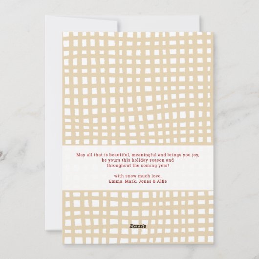 Simple Greenery Poinsettia Happy Holidays 1 Photo Feestdagenkaart (Achterkant)