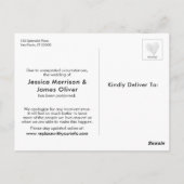 Simple Greenery Postponed Wedding Update Briefkaart (Achterkant)