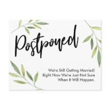 Simple Greenery Postponed Wedding Update