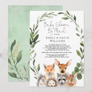 Simple Greenery Woodland Baby shower by Mail Kaart