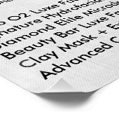 Simple Grey Beauty Salon Service Menu Poster (Hoek)