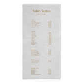 Simple Grey Beauty Salon Service Menu Poster (Voorkant)