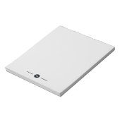 Simple Grey Company Logo Notitieblok (Linkerzijde)