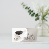 Simple Grey Curve Autoverhuur Visitekaartje (Staand voorkant)