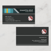 Simple Grey Elegance Company Secretary Visitekaartje (Voorkant / Achterkant)