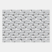 Simple Grey Penguin Winter Baby shower Inpakpapier Vel (Voorkant 2)