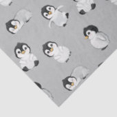 Simple Grey Penguin Winter Baby shower Tissuepapier (Detail)