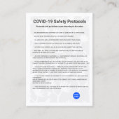 Simple Hair Salon COVID19 Safety Protocol Visitekaartje (Voorkant)