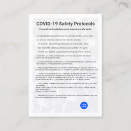 Simple Hair Salon COVID19 Safety Protocol Visitekaartje