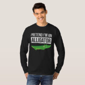 Simple Halloween Costume Alligator Pretend I'm An  T-shirt (Voorkant volledig)