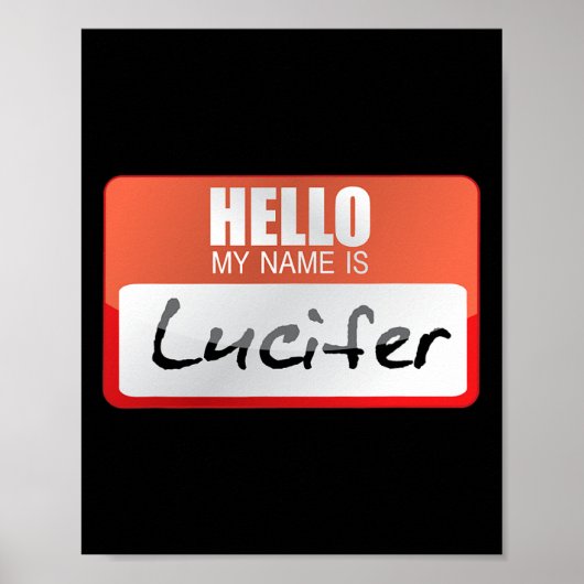 Simple Halloween Costume Devil Worship My Name Is  Poster (Voorkant)