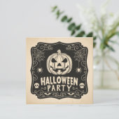 Simple Halloween Costume Party | Uitnodiging (Staand voorkant)