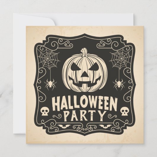 Simple Halloween Costume Party | Uitnodiging (Voorkant)