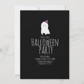 Simple Halloween Cute Ghost Birthday Party Event Kaart (Voorkant)