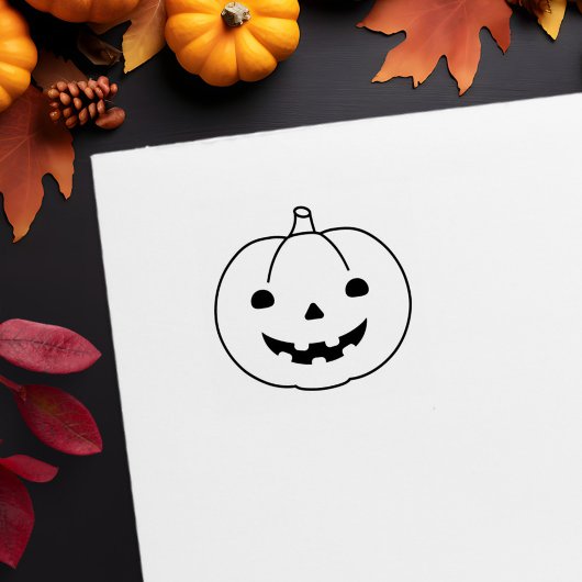 Simple Halloween Pumpkin 1x1 Rubberstempel