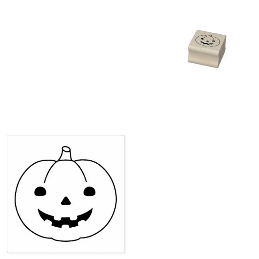 Simple Halloween Pumpkin 1x1 Rubberstempel (Gestempeld)